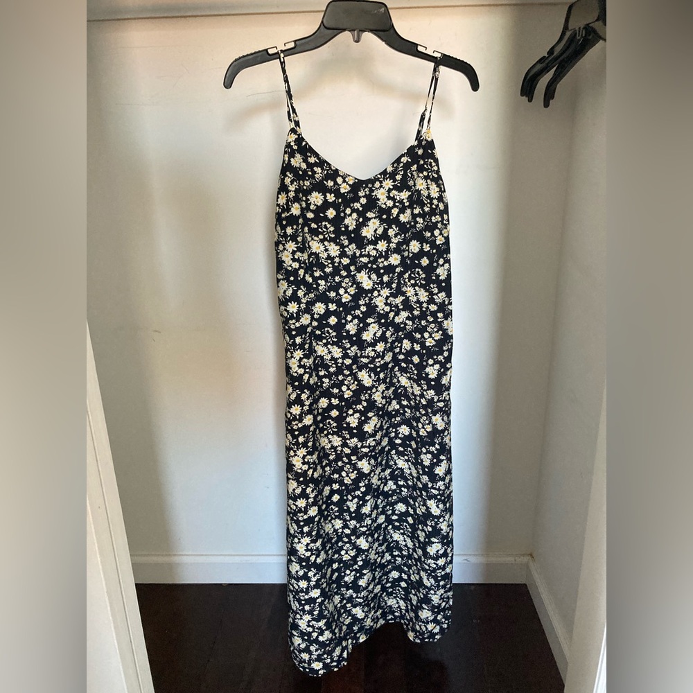 Floral Black and White Women's Dress